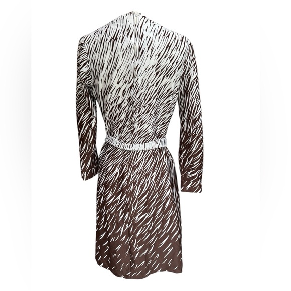 1970s ILGWU Poly Cowl Dress w/Matching Belt - Picture 6 of 7